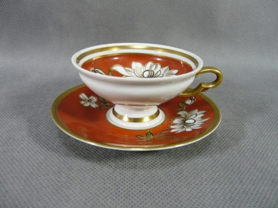 FILIŻANKA MOKKA ZE SPODKIEM, ART DECO - AUGUST ROLOFF