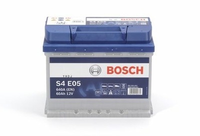 BOSCH АКУМУЛЯТОР 12V 60AH/640A L- 242X175X190 EFB S4