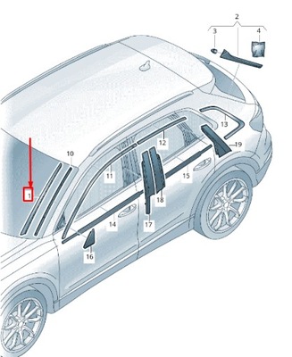 Audi q3 f3 left water дефлектор полоса 83f854327c9b9 фото №1