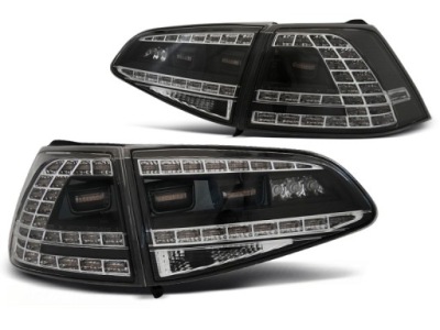 Фары светодиодный vw golf vii 13-17 черный led поворотники динамические фото №1