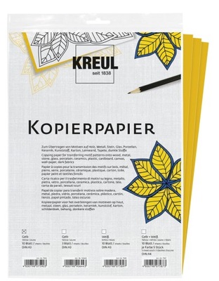 Papier kopiujący na tkaniny barwnik kalka A3 Kreul