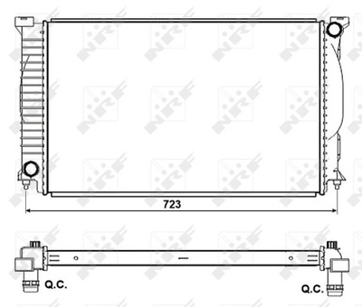 NRF 53093 CHLODNICA, SISTEMA DE REFRIGERACIÓN DEL MOTOR  