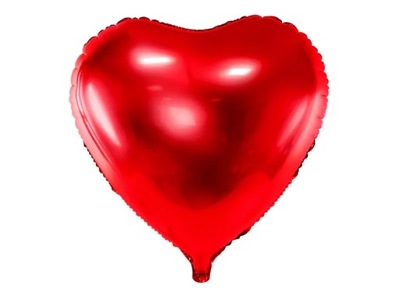 Balon foliowy serce CZERWONE na hel 45 cm