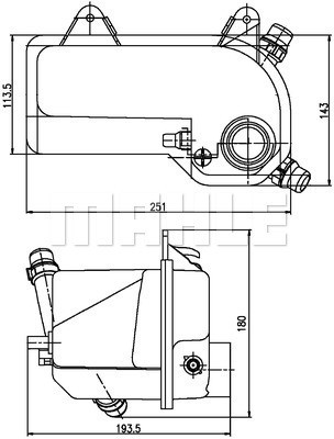 DEPÓSITO DE EXPANSIÓN SISTEMAS DE REFRIGERACIÓN BMW X5 (E53), Z3 (E36) 11.96-09.03  