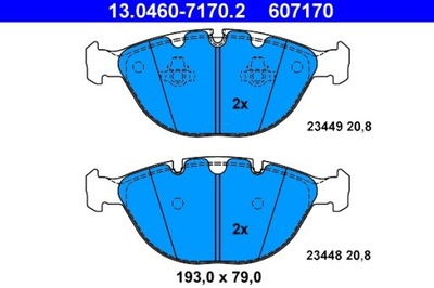 КОЛОДКИ ГАЛЬМІВНІ BMW ПЕРЕД X5 4,4-4,8 02-06 13.0460-7170.2