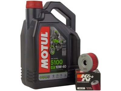 ACEITE MOTUL 5100 4T 10W40 4L+ K&N FILTRO ACEITES KN-303  