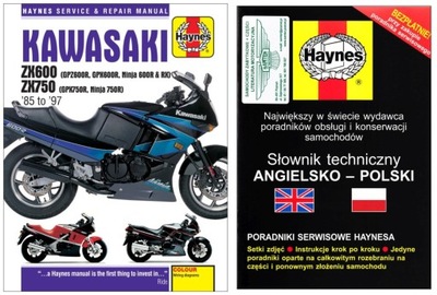 KAWASAKI NINJA ZX600 GPZ 600 GPX 600 750 R (1985-97) MANUAL +GRATIS 24H  