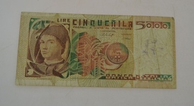Włochy - banknot - 5000 Lira 1979 rok