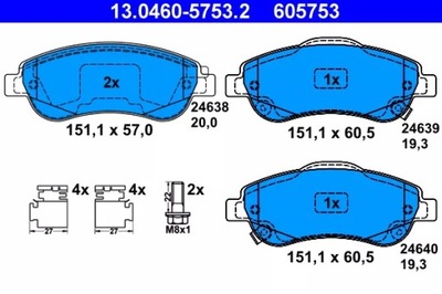 КОЛОДКИ ГАЛЬМІВНІ 605753