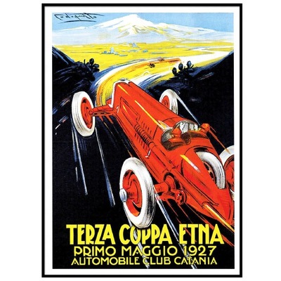 PLAKAT MOTORYZACYJNY GRAND PRIX WYSCIGI WLOCHY WYSCIGI АВТОМОБИЛЯ A3 фото