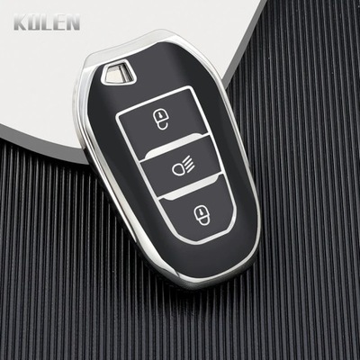 B SILVER BLACKTPU CAR INTEGRA INTEGRA CASE COVER FOB FOB PARA PEUGEOT 308 408 508  