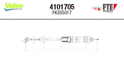 VALEO ТРОС ЗЧЕПЛЕННЯ TX 58003900 CITREON BERLINGO 96> АВТОМАТ REG