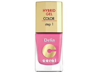 Delia Cosmetics Coral Hybrid Gel Emalia do paznokci 22 landrynkowy róż 11ml