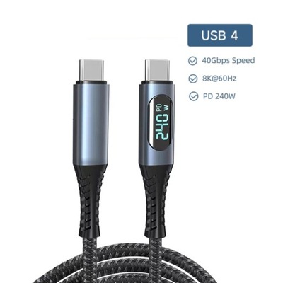 Kabel wyświetlacza USB4.0 Thunderbolt 4 40Gbps ty