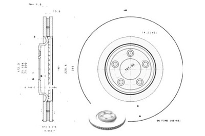 Brembo тормозные диски тормозные 2szt. jaguar f-type xf xf фото №1