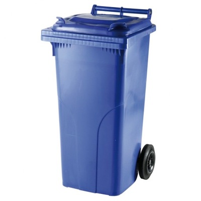 Pojemnik kubeł na odpady i śmieci - niebieski 120L