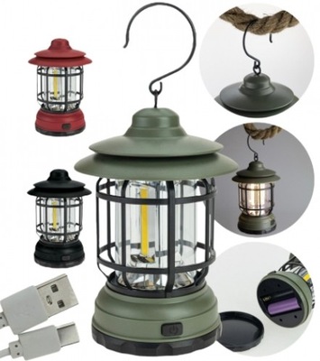 LAMPA BIWAKOWA LED COB USB LATARNIA KEMPINGOWA TURYSTYCZNA