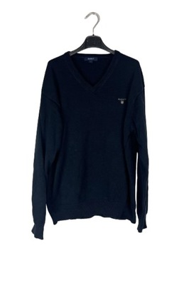 Gant Granatowy Sweter Męski Logo L 40