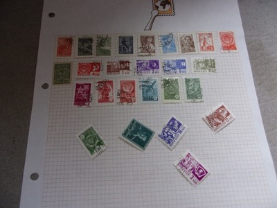 26 znaczków pocztowych ROSJA RZADZIECKA 1930-1950