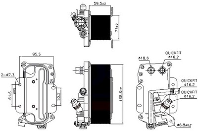 NISSENS AUŠINTUVAS ALYVOS BMW 5 F10 5 F11 1.6 2.0 10.10-02.17 