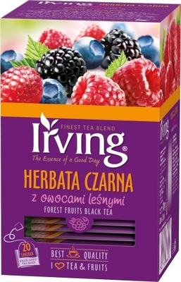 Herbata czarna owoce leśne 20 kopertek Irving