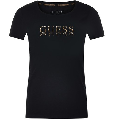 T-shirt Damski GUESS Logo W2GI03 K68D0 Czarny