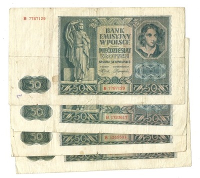 50 złotych 1941 seria B