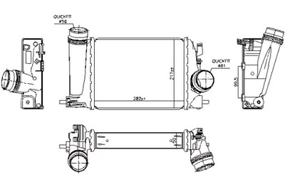 NISSENS INTERCOOLER AUŠINTUVAS ORO ĮSIURBIMO NISSAN QASHQAI II 