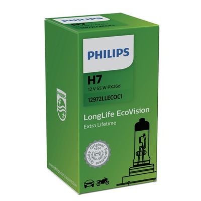 ЛАМПОЧКА PHILIPS H7 LONGLIFE ECOVISION (1 ШТУКА)