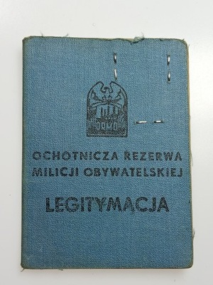 ORMO MO LEGITYMACJA ORMO PRL