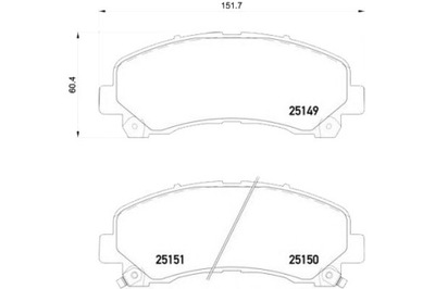 Brembo гальмівні колодки гальмівні isuzu d-max 08- перед brem фото №1