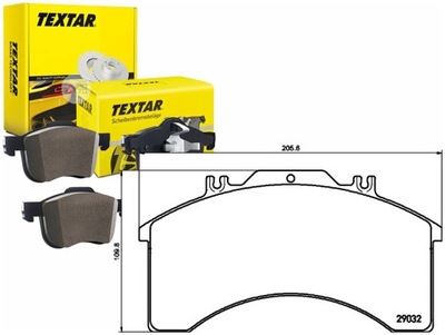 Textar 2903203 набір гальмівних колодок гальмівних, гальма дискові фото №1