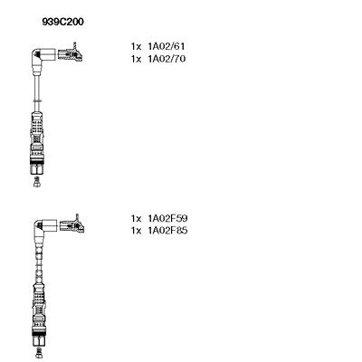 BREMI 939C200 КОМПЛЕКТ ТРУБОК ZAPŁONOWYCH