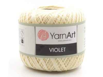 Kordonek Violet YarnArt 0326 ecru