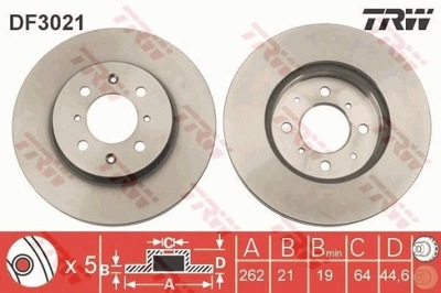 2 PIEZAS DISCO DE FRENADO HONDA PARTE DELANTERA CIVIC 94- UK/JP/CRX/JAZZ/CITY 08-/ROVER 200  