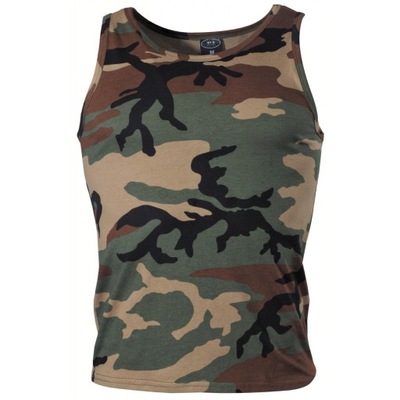 Koszulka bez rękawów bokserka Moro MFH Tank-Top - woodland M