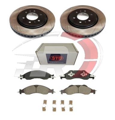 Ford expedition 2007-2010 тормозные диски + тормозные колодки тормозные перед + пластины фото №1