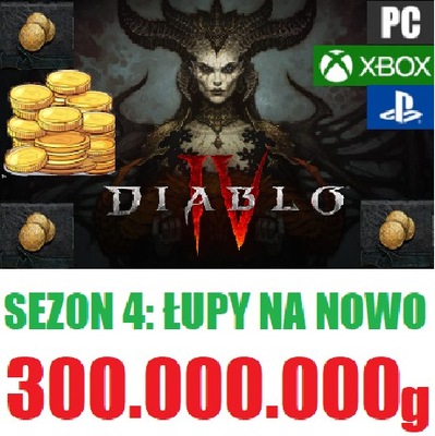 GOLD ZŁOTO NOWY SEZON DIABLO 4 WSZYSTKIE PLATFORMY PC PS XBOX