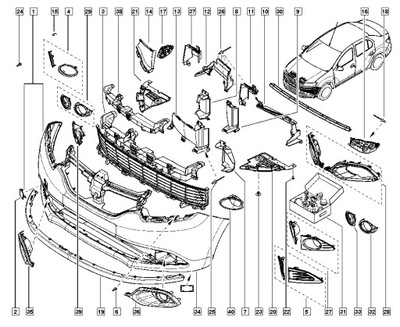 Кронштейн бампера dacia logan ii фото №1