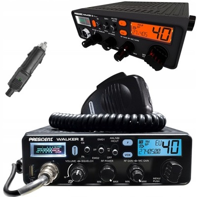 CB RADIO PRESIDENT WALKER II ASC Miernik SWR USB