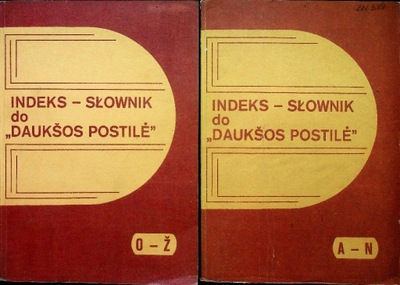 Indeks - Słownik do Dauksos Postile Tom I i II