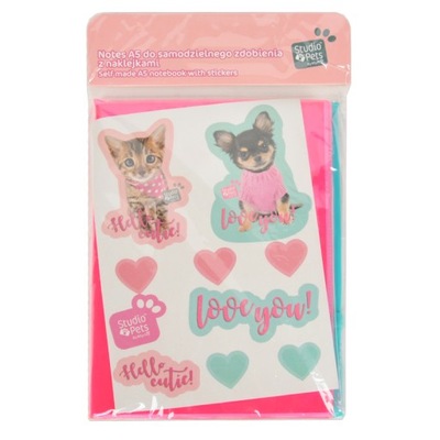 NOTES A5 Z NAKLEJKAMI STUDIO PETS PASO