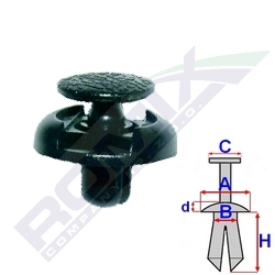 КРЕПЛЕНИЕ НАКЛАДКИ БАМПЕРА 6,5MM TOYOTA X10SZT