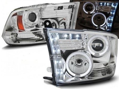 ФОНАРИ ПЕРЕДНЯЯ DODGE RAM 09-18 ANGEL EYES CHROME