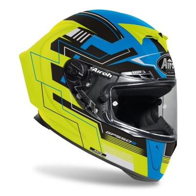 KASK INTEGRALNY MOTOCYKLOWY AIROH GP 550 S Challenge blue/yellow matt R.