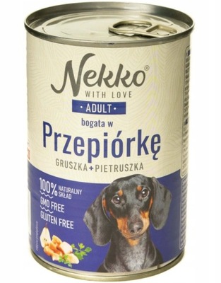 Nekko Mokra karma dla psa Przepiórka gruszka 400g