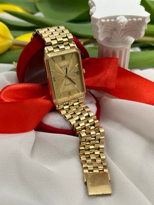 Złoty zegarek 14k 585 z bransoletą męski Geneve 58,37G