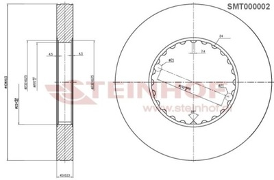 [SMT000002] DISCO HAM.VOLVO FH12 98-4/02 FI434 P  