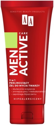 AA MEN Active Care Peelingujący żel do mycia twarz