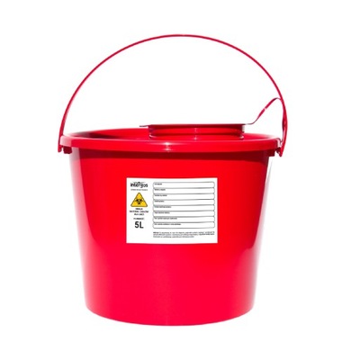 Pojemnik na odpady medyczne czerwony 5L Intergos